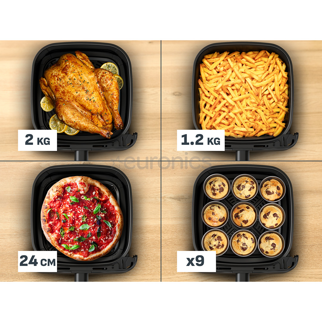 Tefal Easy Fry Mega Compact, 2020 Вт, 7,5 л, темно-серый - Аэрогриль