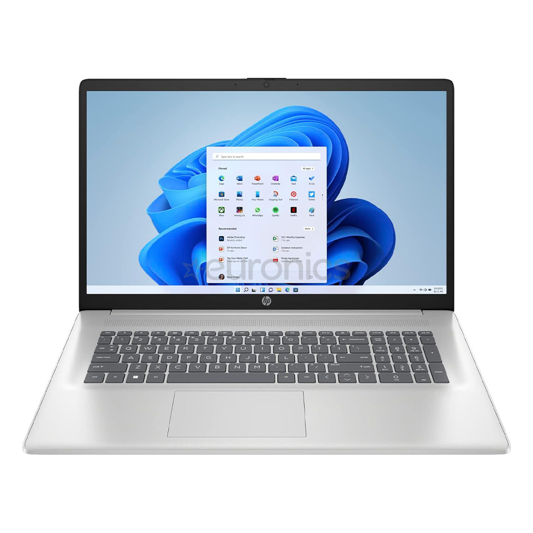 HP Laptop 17 cp3003, 17,3'', Ryzen 7, 16 ГБ, 512 ГБ, ENG, серебристый - Ноутбук CX4R9EA