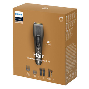 Philips, 0.5-28 mm, brūna/pelēka - Matu griežamā mašīna