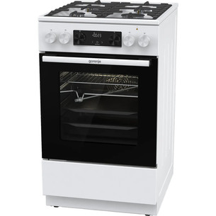 Gorenje, 70 L, width 50 cm, white - Gas cooker with electric oven