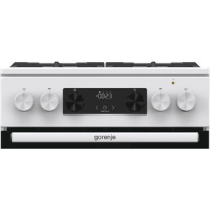 Gorenje, 70 L, width 50 cm, white - Gas cooker with electric oven