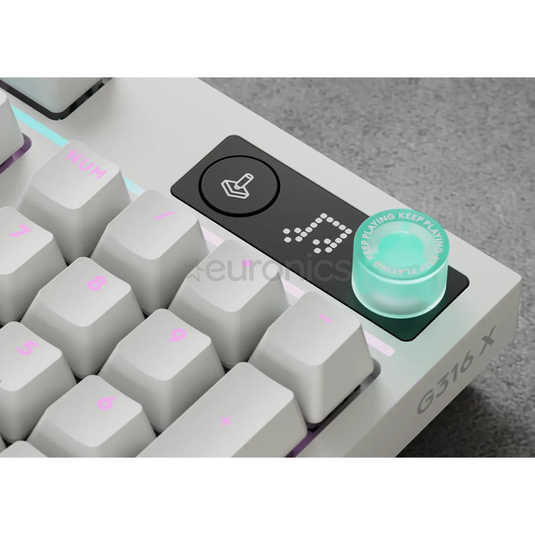 Logitech G316 X 98, Tactile, SWE, balta - Klaviatūra