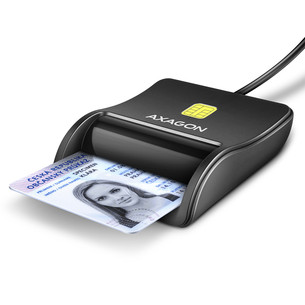 AXAGON CRE-SM3N, USB-A, черный - Считыватель ID-карты