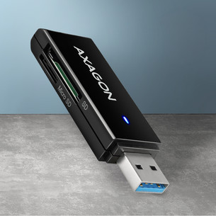 AXAGON CRE-S2N, USB-A, melna - Karšu lasītājs