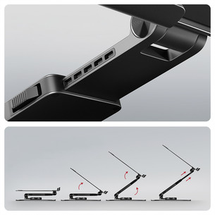 Axagon STND-LRB, 10''-16'', 360°, черный - Подставка для ноутбука