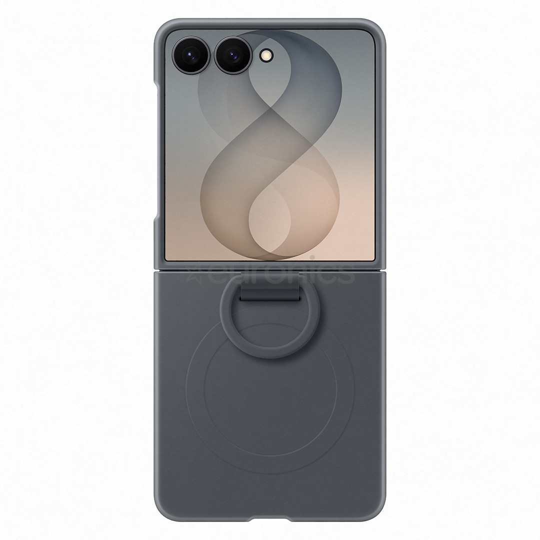 Samsung Silicone Ring Magnet Case, Galaxy Flip8, tumši pēlēka - Apvalks viedtālrunim