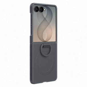 Samsung Silicone Ring Magnet Case, Galaxy Flip8, tumši pēlēka - Apvalks viedtālrunim