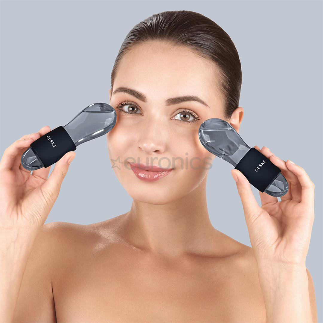 Geske Cool & Warm Duo Eye Massager, 7-in-1, melna - Masāžas ierīce ādas kopšanai ap acīm