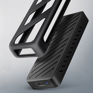 Axagon EEM2-20G, USB-C, 20Gbps, M.2 NVMe, melna - SSD diska korpuss