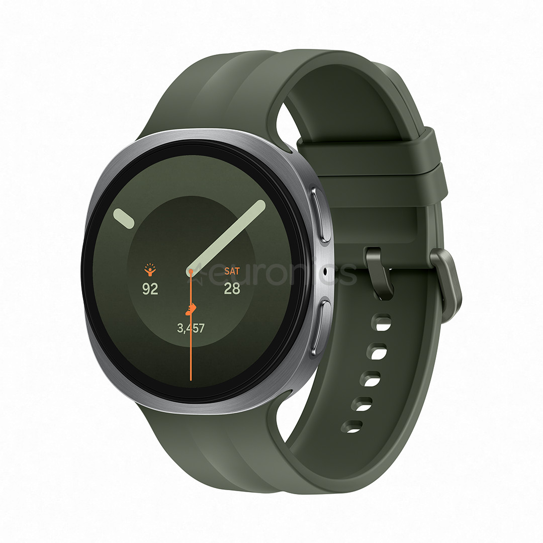 Samsung Galaxy Watch9, 44 mm, LTE, sudraba/zaļa - Viedpulkstenis