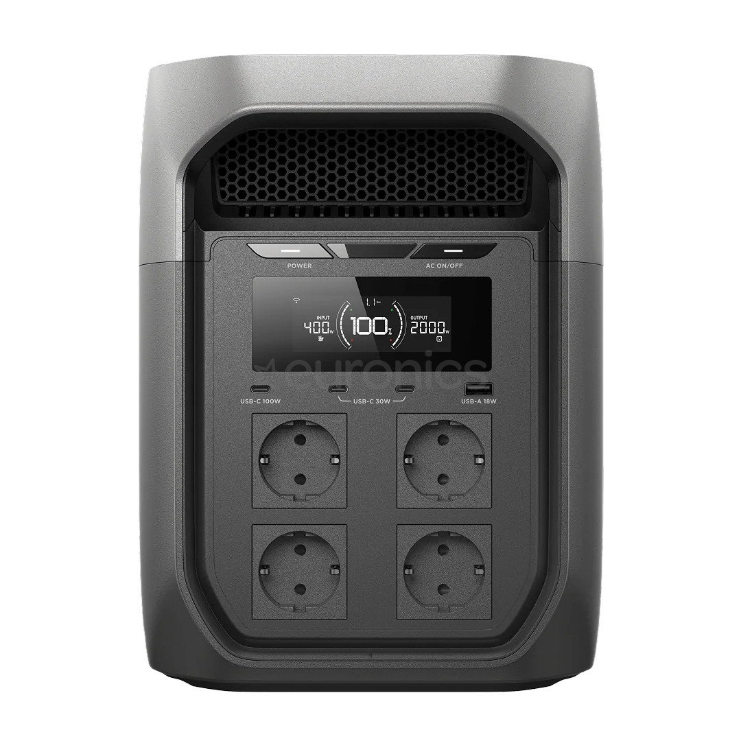 EcoFlow Delta 3 Max, 2048 Wh, 2400 W, black/gray - Power station