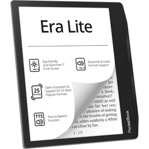 PocketBook Era Lite, 7'', 16 GB, melna/zaļa - E-grāmata