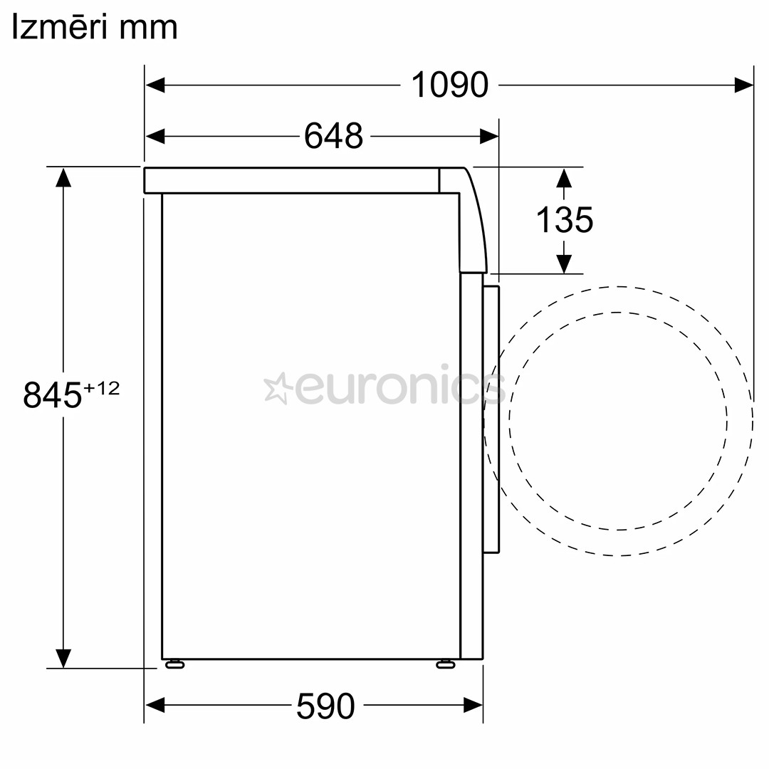 Bosch, Series 8, i-Dos, 11 kg, dziļums 59 cm, 1600 apgr/min. - Veļas mazgājamā mašīna ar priekšējo ielādi
