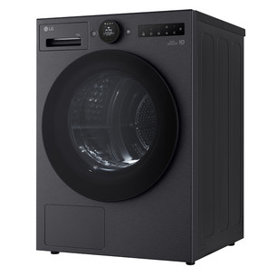 LG, Heat pump, 10 kg, depth 66 cm, matte black - Clothes dryer