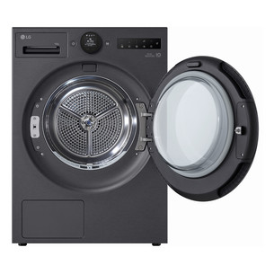 LG, Heat pump, 10 kg, depth 66 cm, matte black - Clothes dryer