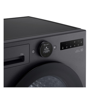 LG, Heat pump, 10 kg, depth 66 cm, matte black - Clothes dryer