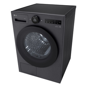 LG, Heat pump, 10 kg, depth 66 cm, matte black - Clothes dryer