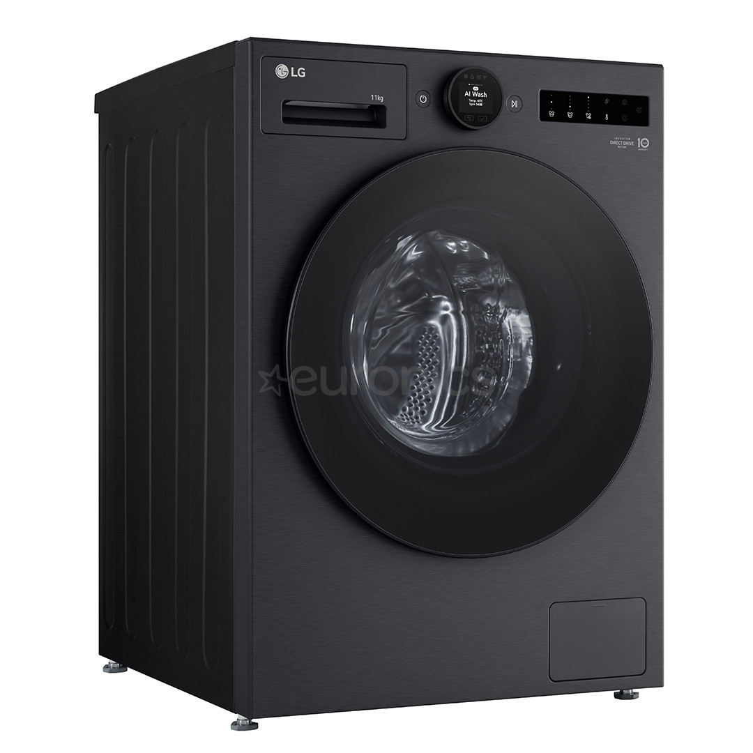 LG TurboWash 360˚, 11 kg, depth 55 cm, 1400 rpm, matte black - Front load washing machine