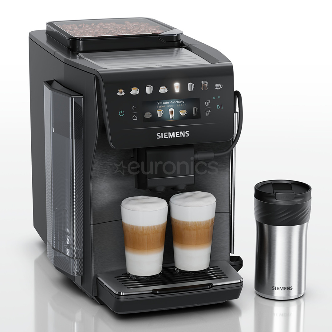 Siemens EQ600 iAroma, tumša nerūsējošā tērauda - Kafijas automāts TP607ET5