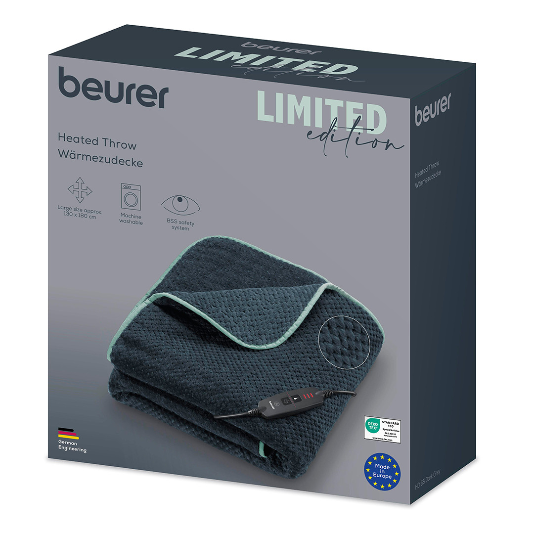 Beurer Limited Edition 2026, 180x130 cm, dark grey - Heated overblanket