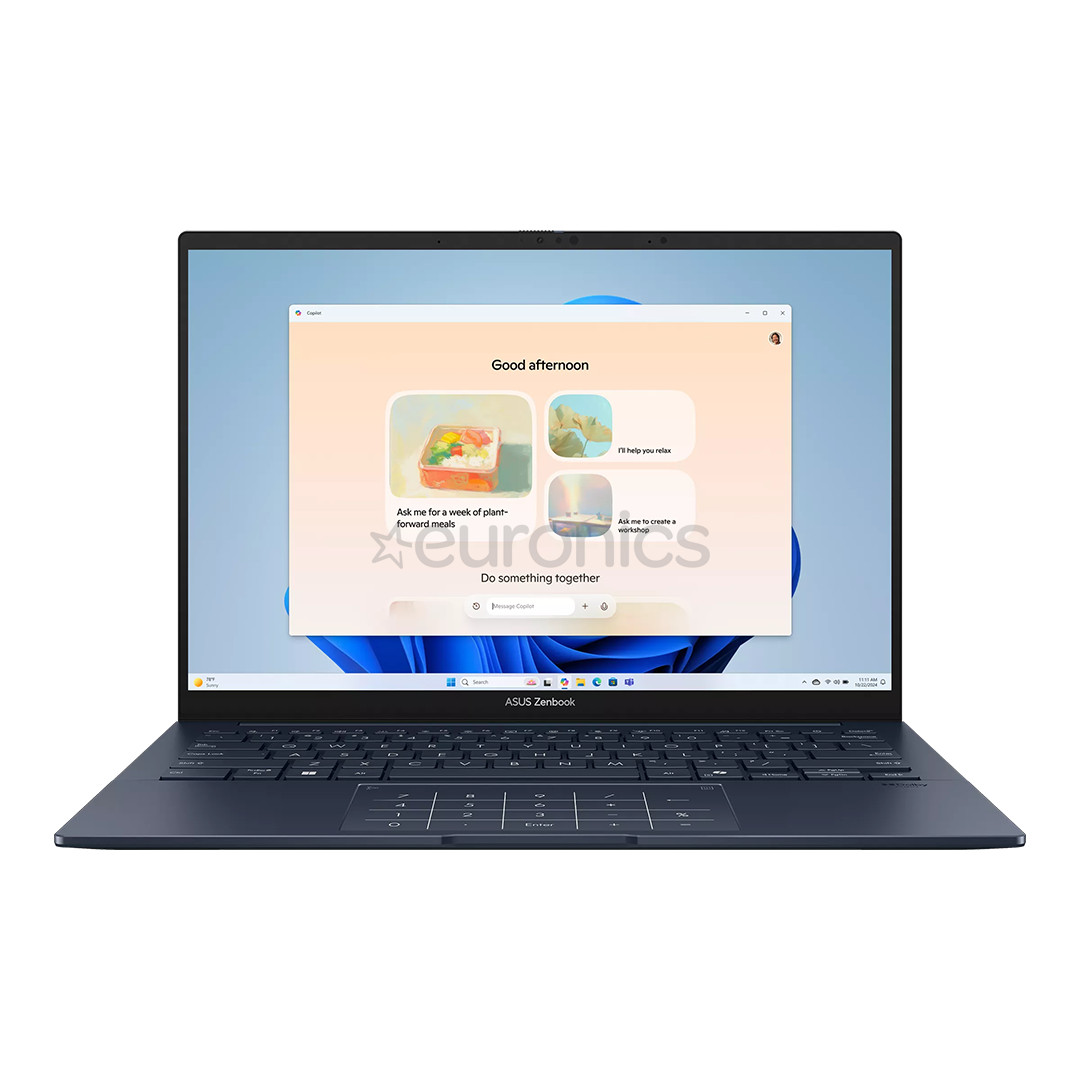 Asus Zenbook 14 UX3405, 14'', 3K, OLED, 120 Hz, Ultra 7, 32 GB, 1 TB, ENG, tumši zila - Portatīvais dators