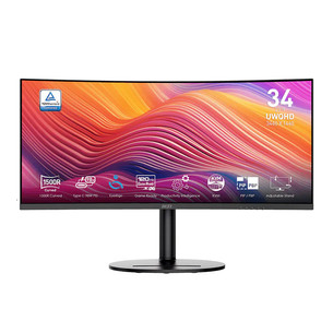 MSI Modern MD342CQP, 34'', UWQHD, VA, 120Hz, USB-C, curved, black - Monitor 9S6-3PC59H-042
