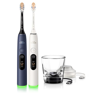 Philips Sonicare DiamondClean 8500, balta/tumši zila - Elektrisko zobu birstu komplekts HX8596/22