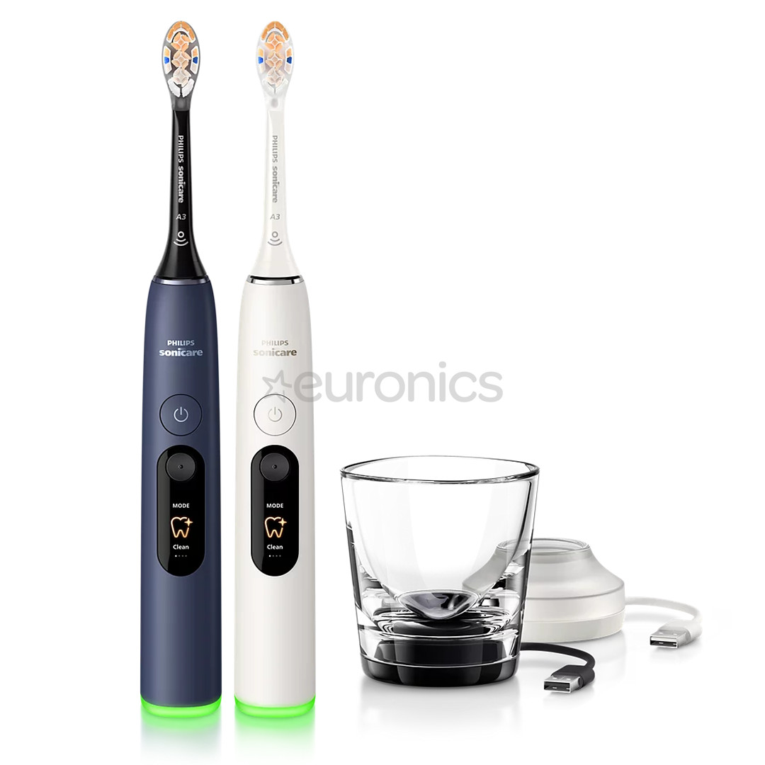 Philips Sonicare DiamondClean 8500, balta/tumši zila - Elektrisko zobu birstu komplekts