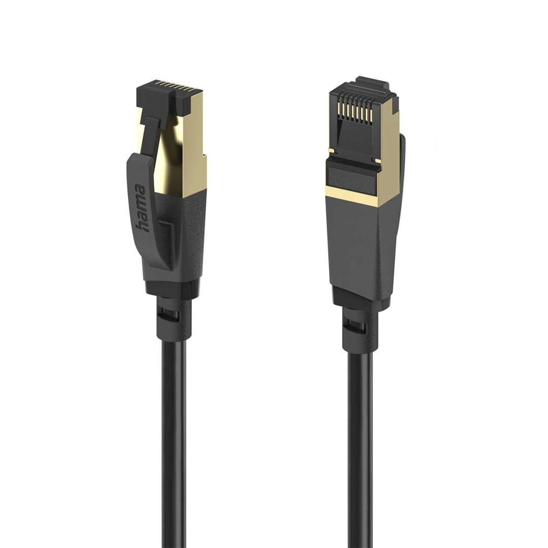 Hama Ethernet Cable, Cat 8, 0,5 m, black - Network cable