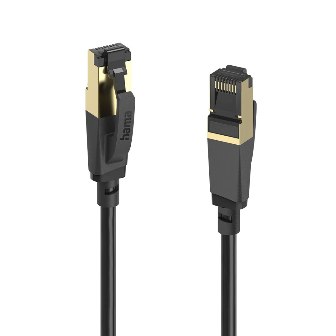 Hama Ethernet Cable, Cat 8, 1,5 m, melna - Tīkla vads