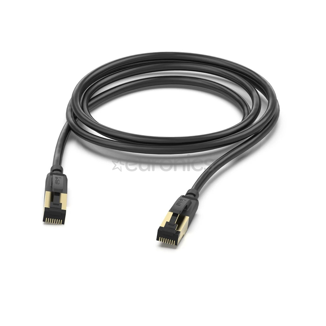 Hama Ethernet Cable, Cat 8, 5 m, melna - Tīkla vads