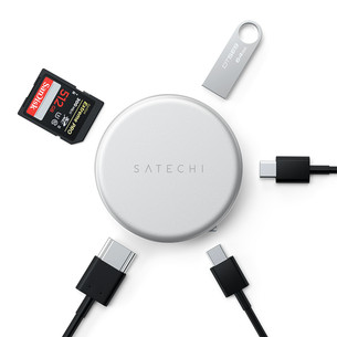 Satechi OntheGo 5-in-1 Multiport Adapter, серебристый - Адаптер