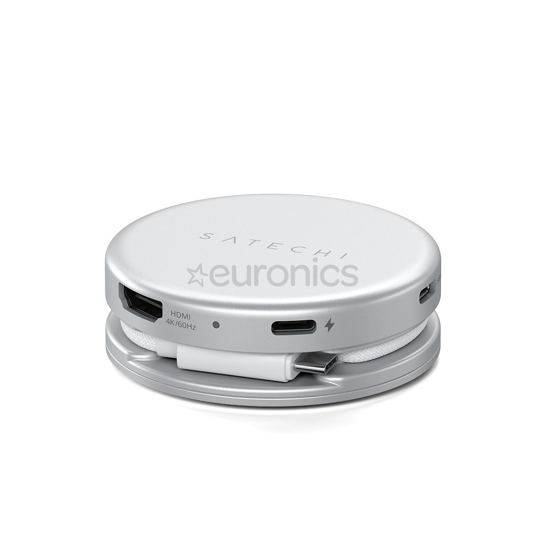 Satechi OntheGo 5-in-1 Multiport Adapter, серебристый - Адаптер