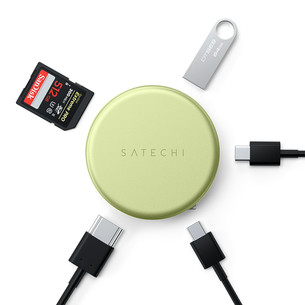 Satechi OntheGo 5-in-1 Multiport Adapter, dzeltena - Adapteris