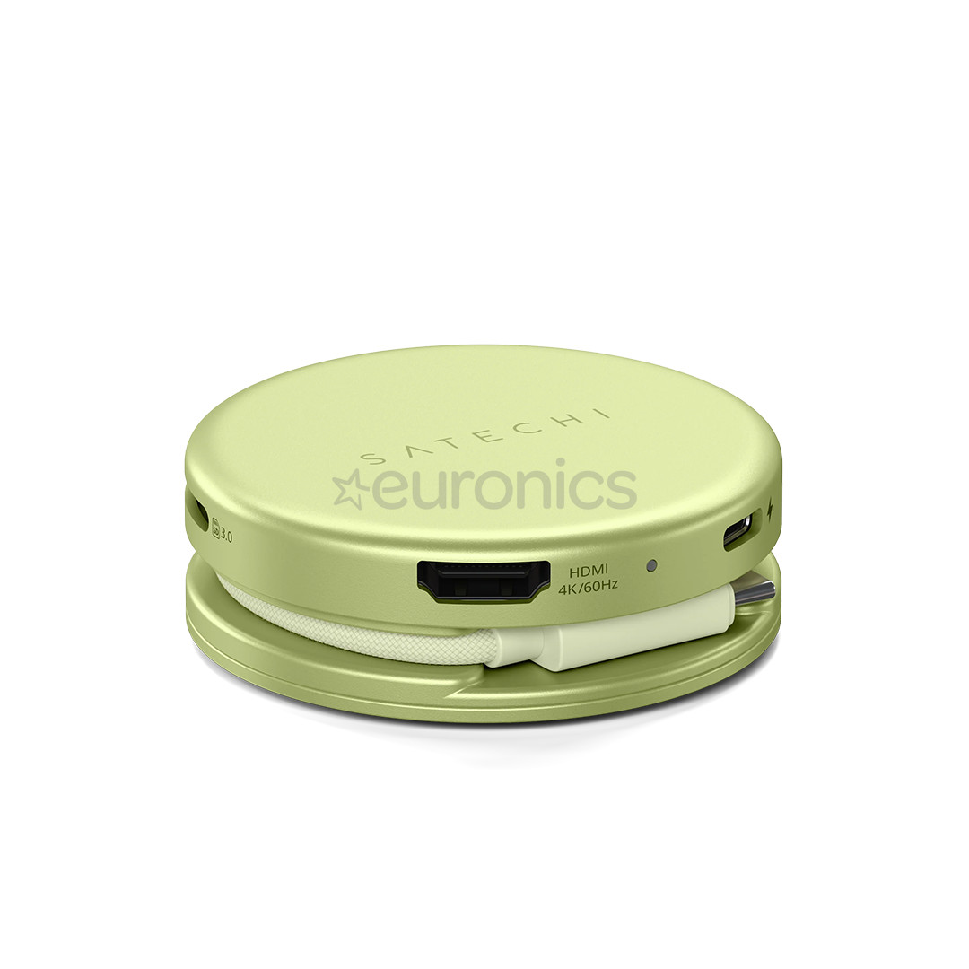 Satechi OntheGo 5-in-1 Multiport Adapter, dzeltena - Adapteris