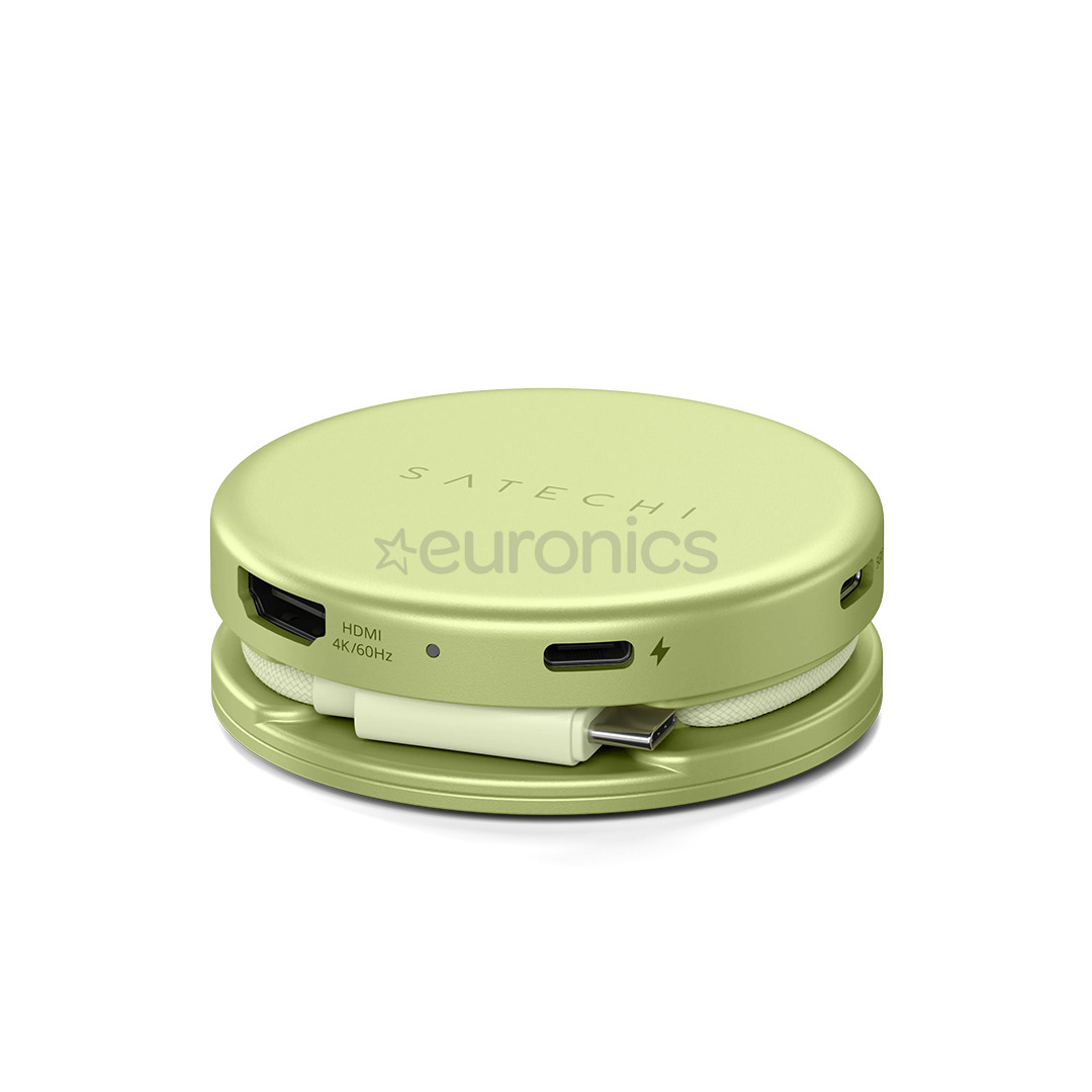 Satechi OntheGo 5-in-1 Multiport Adapter, dzeltena - Adapteris