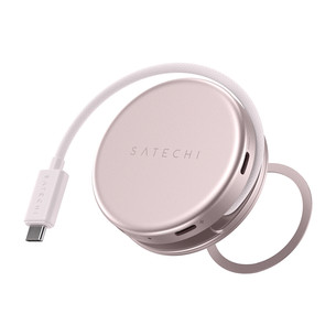 Satechi OntheGo 5-in-1 Multiport Adapter, rozā - Adapteris