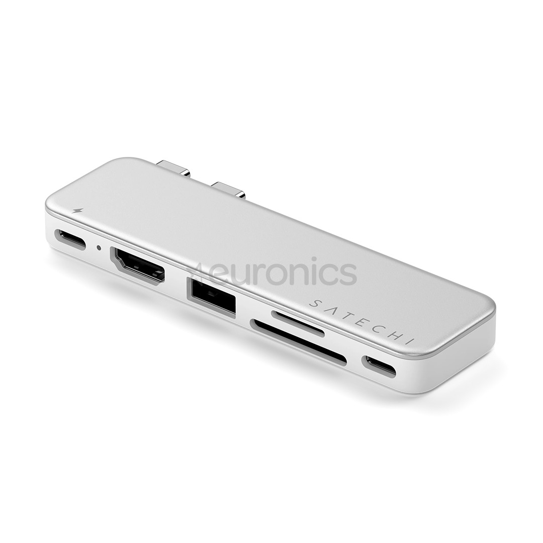 Satechi USB-C Snap Hub, MacBook Neo, sudraba - Adapteris
