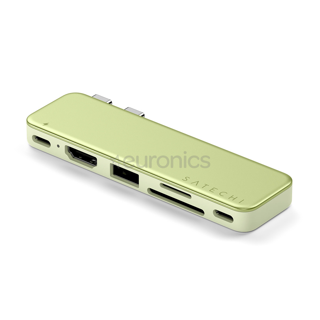 Satechi USB-C Snap Hub, MacBook Neo, dzeltena - Adapteris