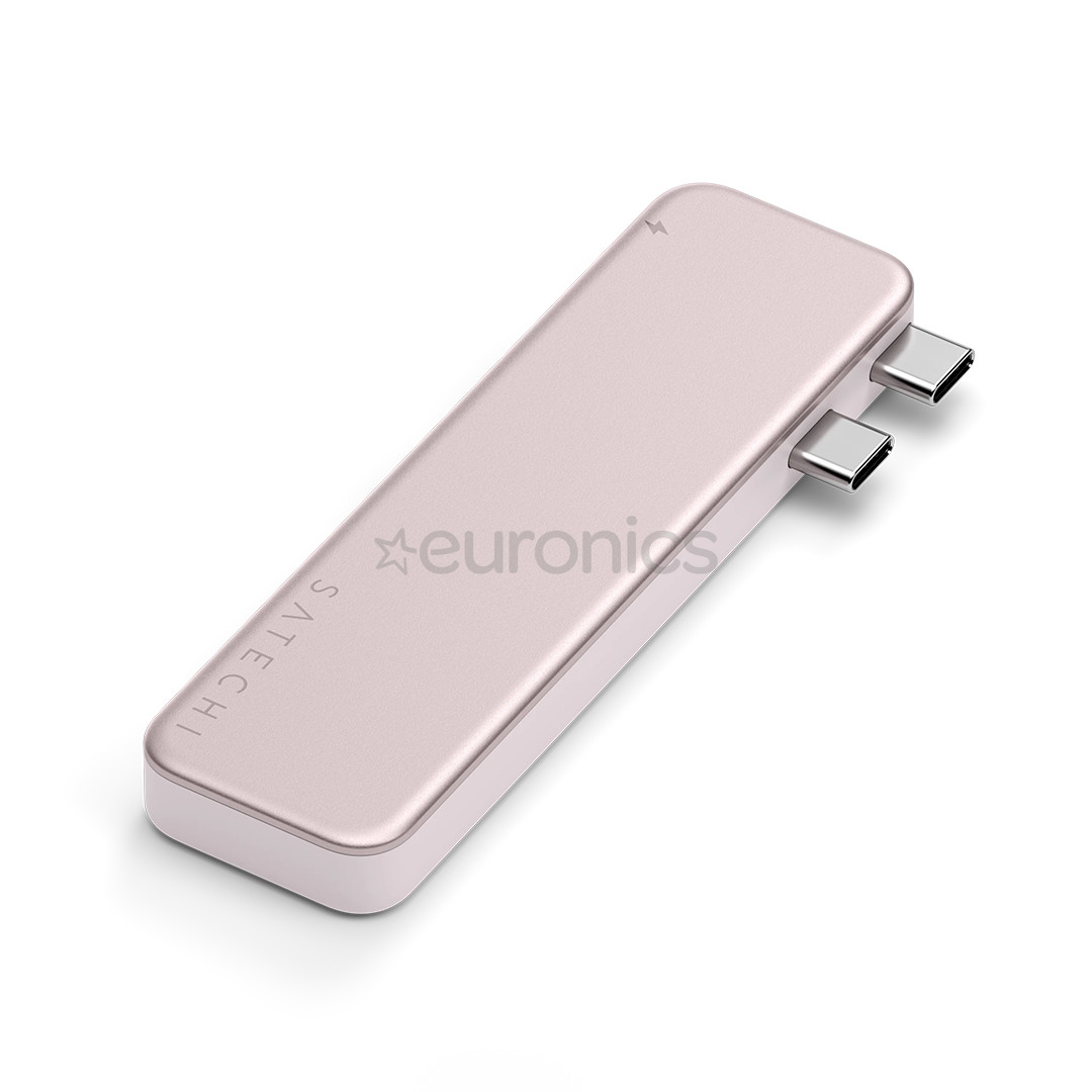 Satechi USB-C Snap Hub, MacBook Neo, rozā - Adapteris
