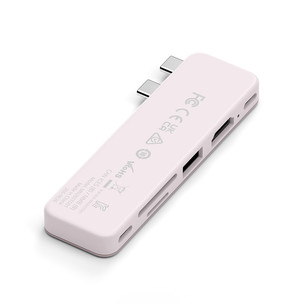 Satechi USB-C Snap Hub, MacBook Neo, rozā - Adapteris