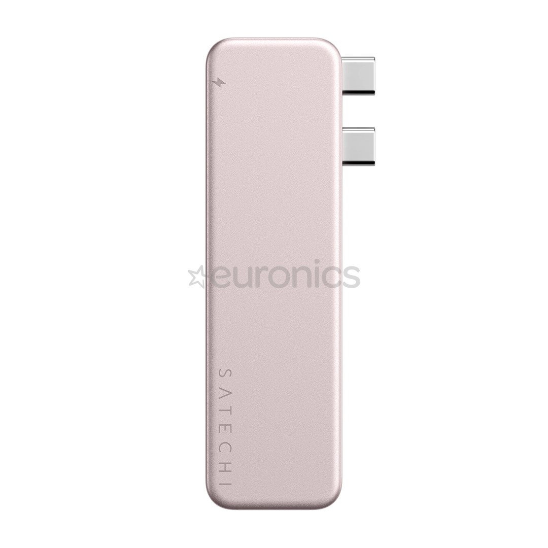 Satechi USB-C Snap Hub, MacBook Neo, rozā - Adapteris