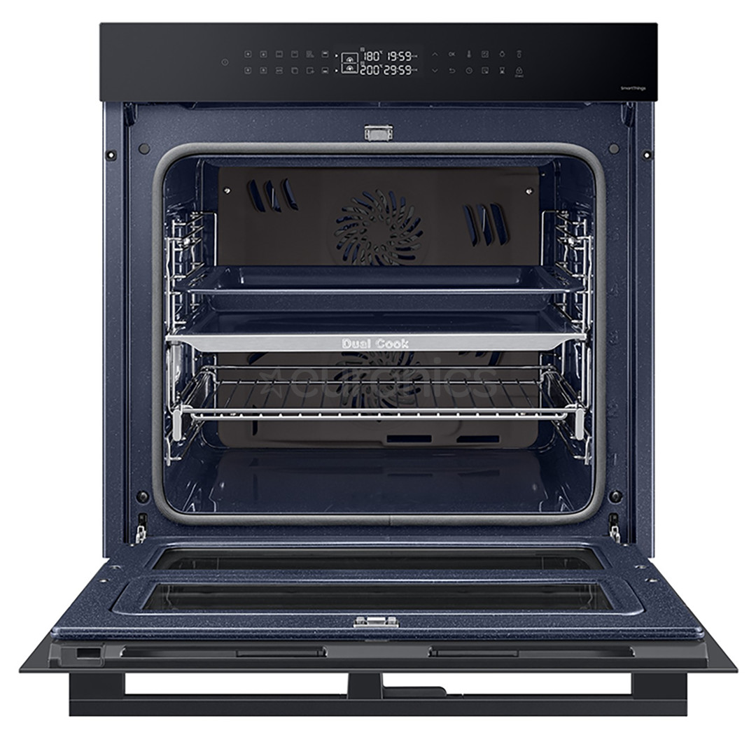Samsung Dual Cook Flex, katalītiskā tīrīšana, 76 L, melna - Iebūvējama elektriskā cepeškrāsns