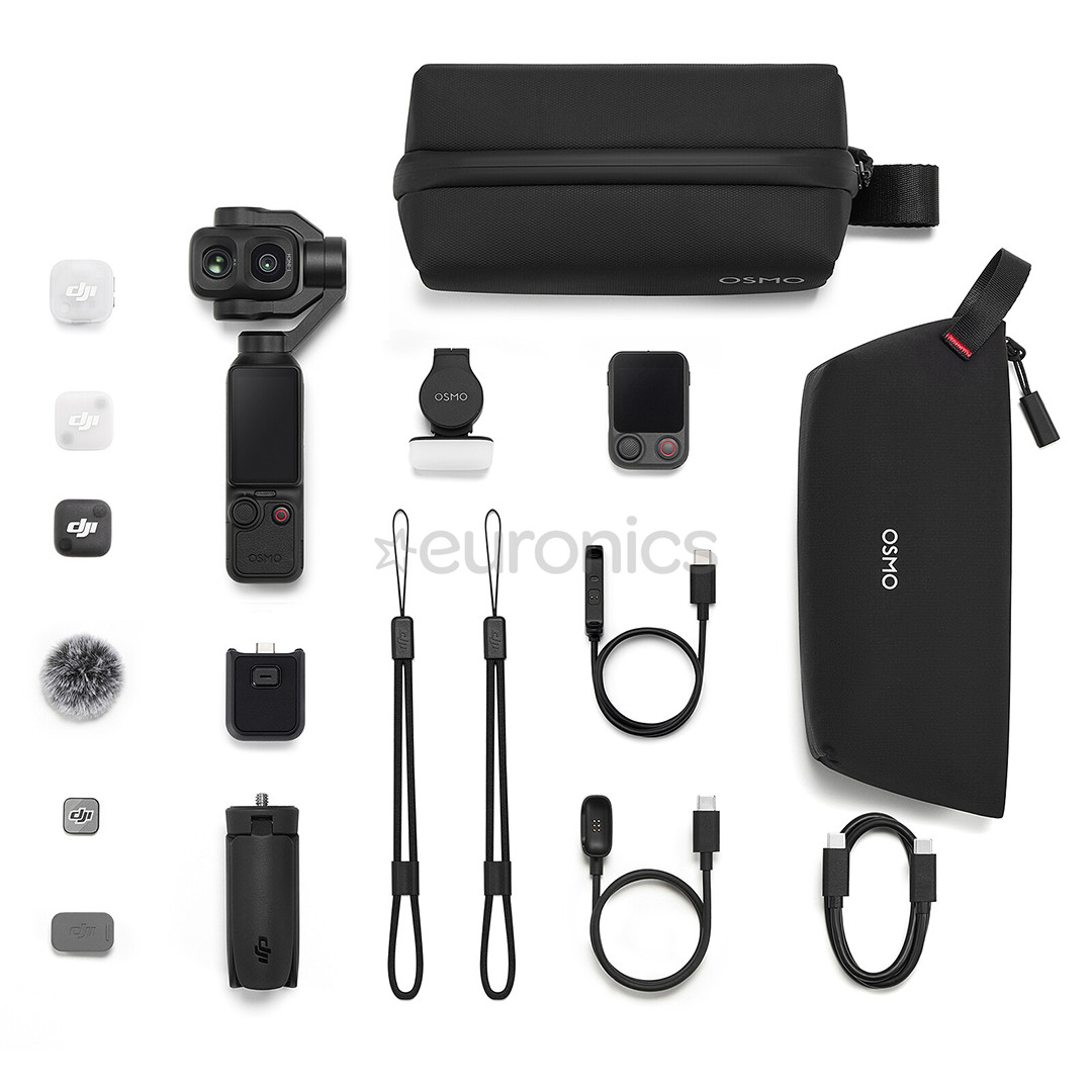DJI Osmo Pocket 4P Vlog Combo, черный - Камера со стабилизатором