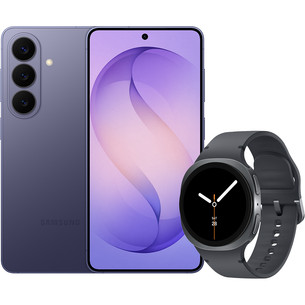 Samsung Galaxy S26, 256 GB, violet + Watch8, 40mm, LTE, darkgray - Smart device bundle SM-S942BZVG+SM-L325F