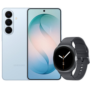 Samsung Galaxy S26, 256 GB, blue + Watch8, 40mm, LTE, darkgray - Smart device bundle SM-S942BLBG+SM-L325G