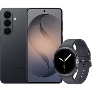 Samsung Galaxy S26, 256 GB, black + Watch8, 40mm, LTE, darkgray - Smart device bundle SM-S942BZKG+SM-L325F
