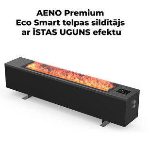 Aeno, 2000 Вт, черный - Обогреватель с эффектом камина Premium Eco Smart