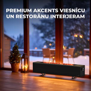 Aeno, 2000 Вт, черный - Обогреватель с эффектом камина Premium Eco Smart