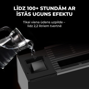 Aeno, 2000 Вт, черный - Обогреватель с эффектом камина Premium Eco Smart